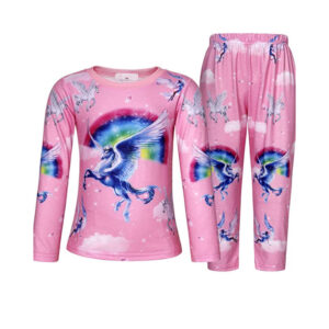 Pyjama Licorne-carlin Pour Fille – Manches Courtes, 100% Polyester – Harry Bear
